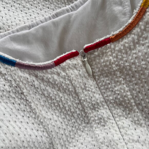 STAUD White Wells Embroidered Minidress, Size 4 - Picture 6 of 8